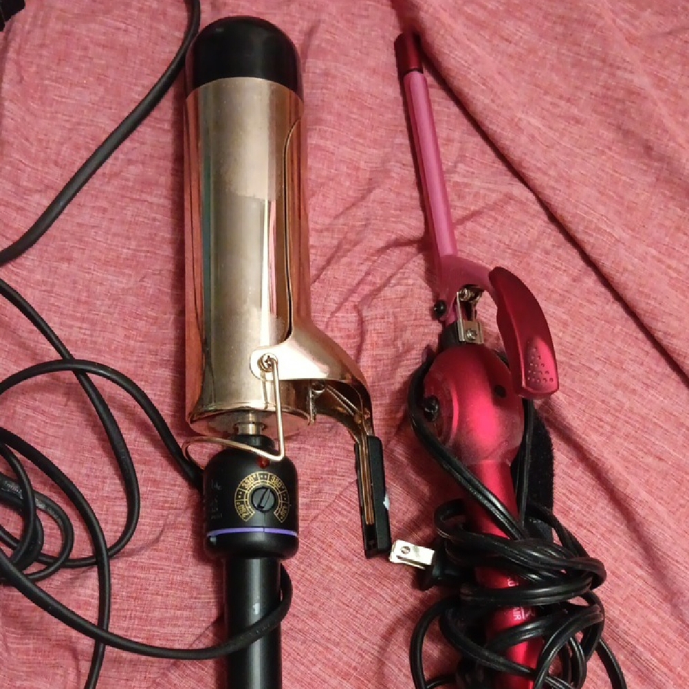 bundle 2 curling irons one large one small